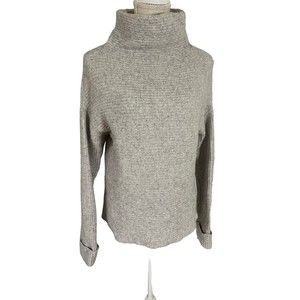 Daily Ritual Cozy Wool Blend Gray Mock Neck Sweater Size M‎